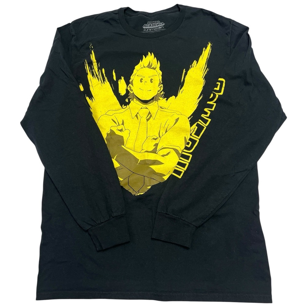 My Hero Academia Lootwear Mirio Togata Black Yellow Long Sleeve Shirt Size Large